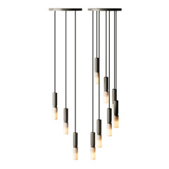 A set of lights with a white background