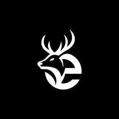letter E deer logo