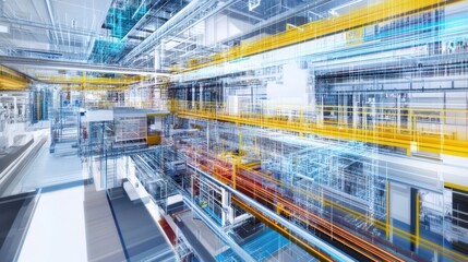 Fototapeta premium Real-Time BIM Coordination: Instant collaboration across AEC teams through unified modeling platforms.