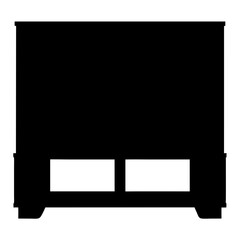 Fototapeta premium media unit vector silhouette icon - perfect for furniture icons, decals, or SVG crafts.