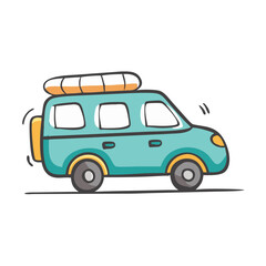 road trip car icon, road trip car vector illustration-simple illustration of road trip car, perfect for road trip car logos and icons