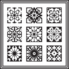 Islamic Geometric Silhouettes for Crafts – DIY Laser Cut Stencil Set with Intricate Arabesque Patterns