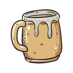 rustic mug icon, rustic mug vector illustration-simple illustration of rustic mug, perfect for rustic mug logos and icons