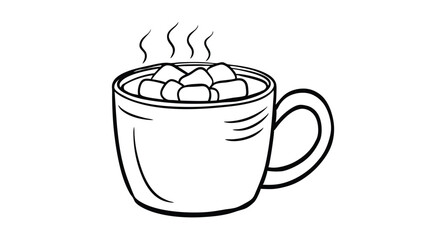 Hot Chocolate Mug with Marshmallows