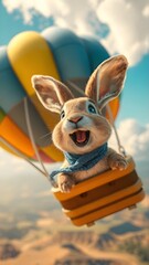 A rabbit is enjoying 