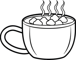 Hot Chocolate Mug with Marshmallows