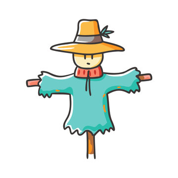 recommend clip art: scarecrow icon, scarecrow vector illustration-simple illustration of scarecrow, perfect for scarecrow logos and icons