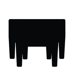 nesting tables vector silhouette icon - perfect for furniture icons, decals, or eps crafts.