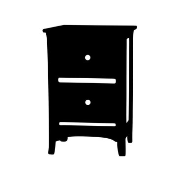 recommend clip art: nightstand vector silhouette icon - perfect for furniture icons, decals, or SVG crafts.