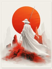 Modern minimalist tarot card