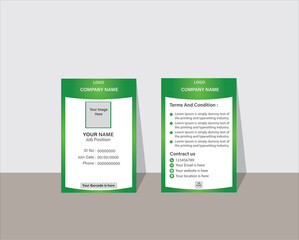 Print, ID card, Vector template for Print, Professional ID card, Identity Card, Creative Design, Customizable design for Print or digital use, Adobe Illustrator Vector file high-quality for Branding.