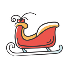 sleigh icon, sleigh vector illustration-simple illustration of sleigh, perfect for sleigh logos and icons