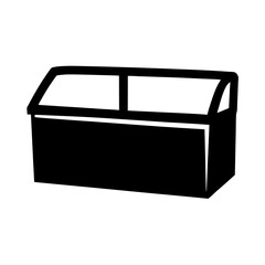 outdoor storage box vector silhouette icon - perfect for furniture icons, decals, or SVG crafts.