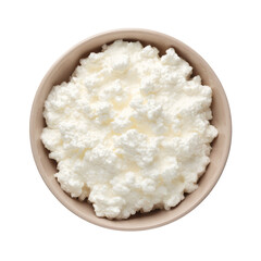Cottage Cheese In Bowl Isol  isolated on a transparent background