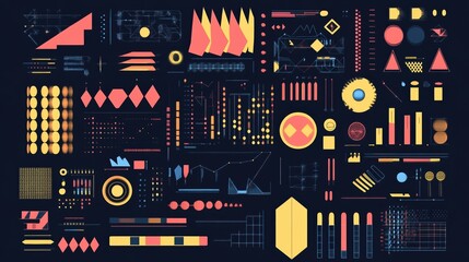 Flat Infographic Elements. Vector Illustration EPS 10. illustration , no logos, no brands