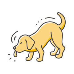 sniffing dog icon, sniffing dog vector illustration-simple illustration of sniffing dog, perfect for sniffing dog logos and icons