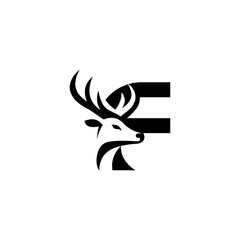 letter F deer logo