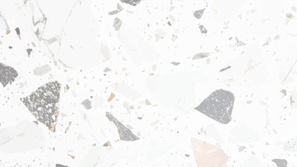 white terrazzo flooring vector texture background