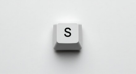 Isolated keyboard key 'S' on white background