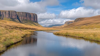 Serene country road alongside a tranquil river nature landscape scenic environment gigapixel quality