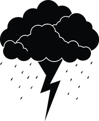 cloud and rain vector art