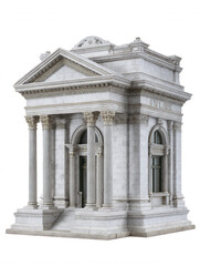 Obraz premium Iconic Classical Building Rendered in Stone with Elegant Columns, Architecture, Historical Facade