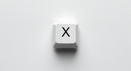 Close-up of a single 'X' key from a computer keyboard