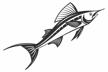 swordtail sihouette black vector