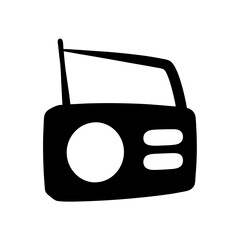 portable radiovector silhouette icon - perfect for electronics-themed crafts, decals, or SVG projects.