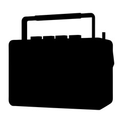 portable radiovector silhouette icon - perfect for electronics-themed crafts, decals, or SVG projects.