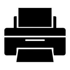 printervector silhouette icon - perfect for electronics-themed crafts, decals, or SVG projects.