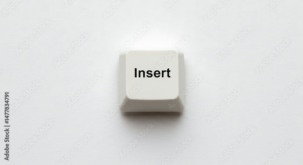 Poster Insert key from a computer keyboard on white background