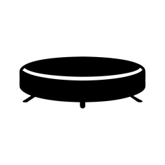 robot vacuumvector silhouette icon - perfect for electronics-themed crafts, decals, or SVG projects.
