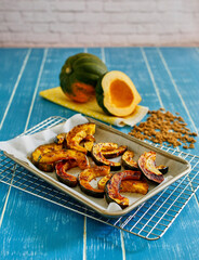 maple glazed roasted acorn squash © James