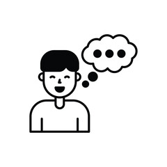 Thinking  Vector icon