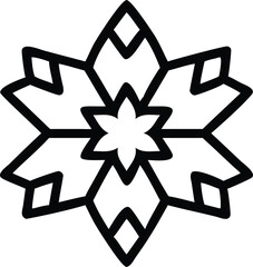 Vector Flower With Star Layout