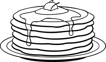 Pancakes Stack with Syrup