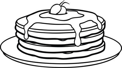 Pancakes Stack with Syrup