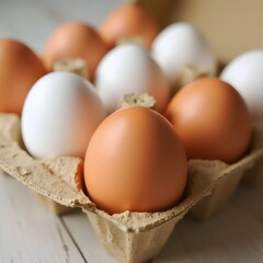 Eggs in Cardboard Carton &ndash; National Egg Day