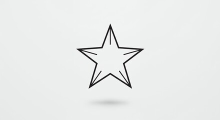 Fototapeta premium Elegant hand drawn star graphic