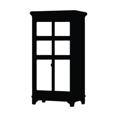 side cabinet vector silhouette icon - perfect for furniture icons, decals, or eps crafts.