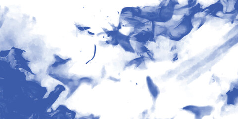 Artistic abstract blue watercolor design with grunge brush strokes and white space suggesting flames and fluid movement for creative backgrounds