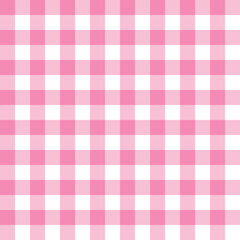 Pink and white plaid seamless pattern. Gift pattern