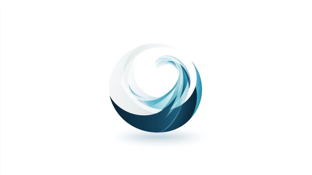 Abstract swirling wave logo
