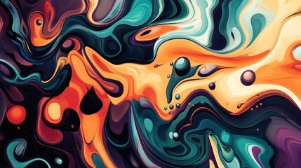 Abstract swirls of color