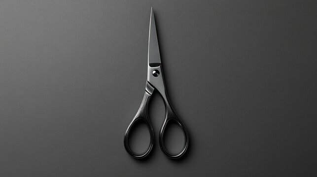 Professional black hairdressing scissors
