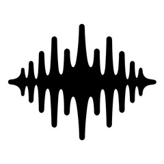 sound barvector silhouette icon - perfect for electronics-themed crafts, decals, or SVG projects.