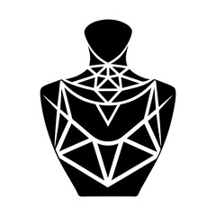 Sculptural Jewelry silhouette vector