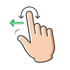 touchscreen swipe icon, touchscreen swipe vector illustration-simple illustration of touchscreen swipe, perfect for touchscreen swipe logos and icons