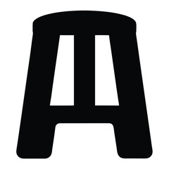 stool vector silhouette icon - perfect for furniture icons, decals, or eps crafts.